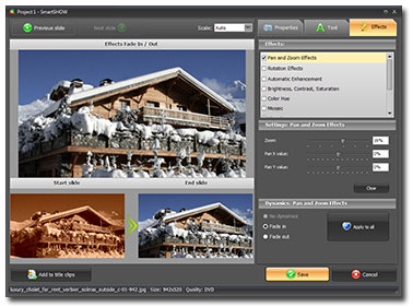 Smart Slideshow Maker - interface screenshot